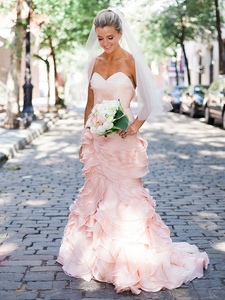 garden inspired a line wedding dress