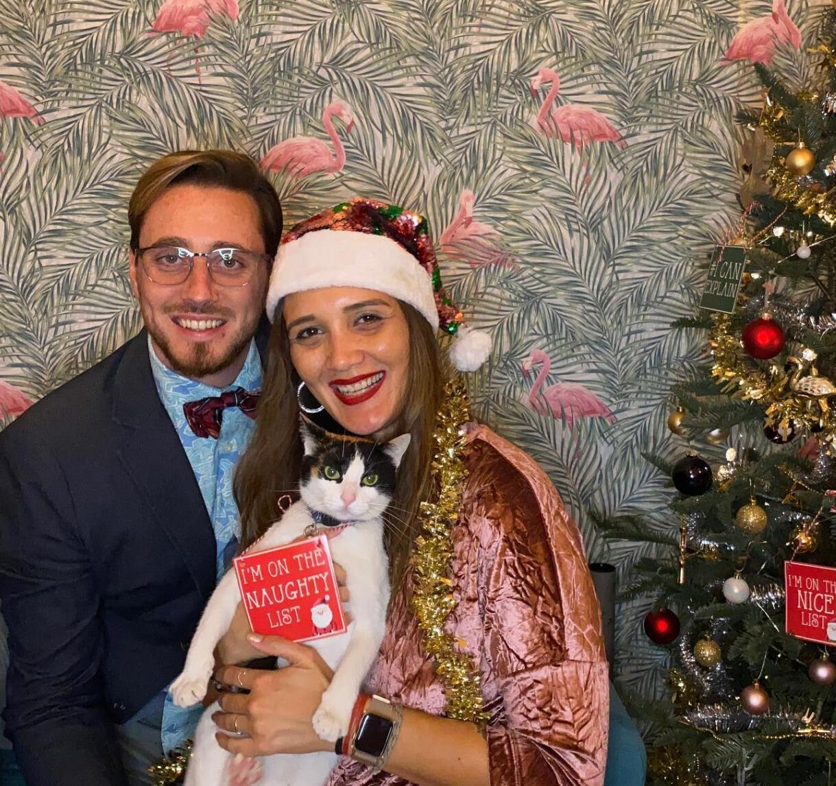 That year, when COVID hit they spent their first Christmas together as a little family in Dubai - as you can see some were happier than others lol 