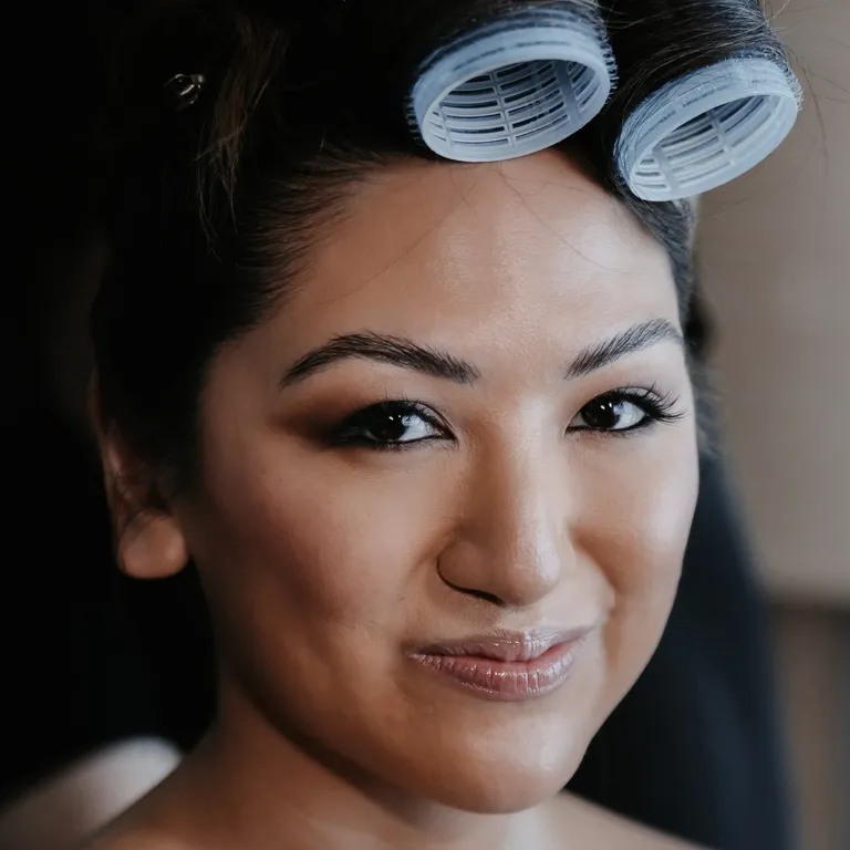 Romantic smokey eye wedding makeup for brown eyes