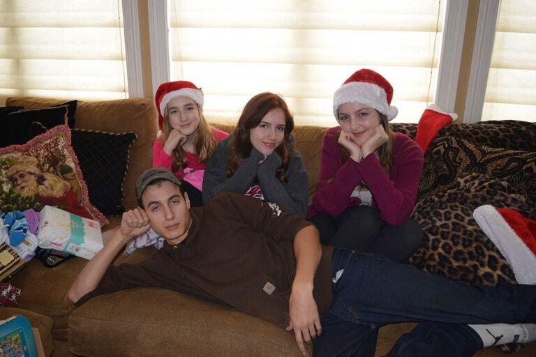 Our first Christmas with John's sisters