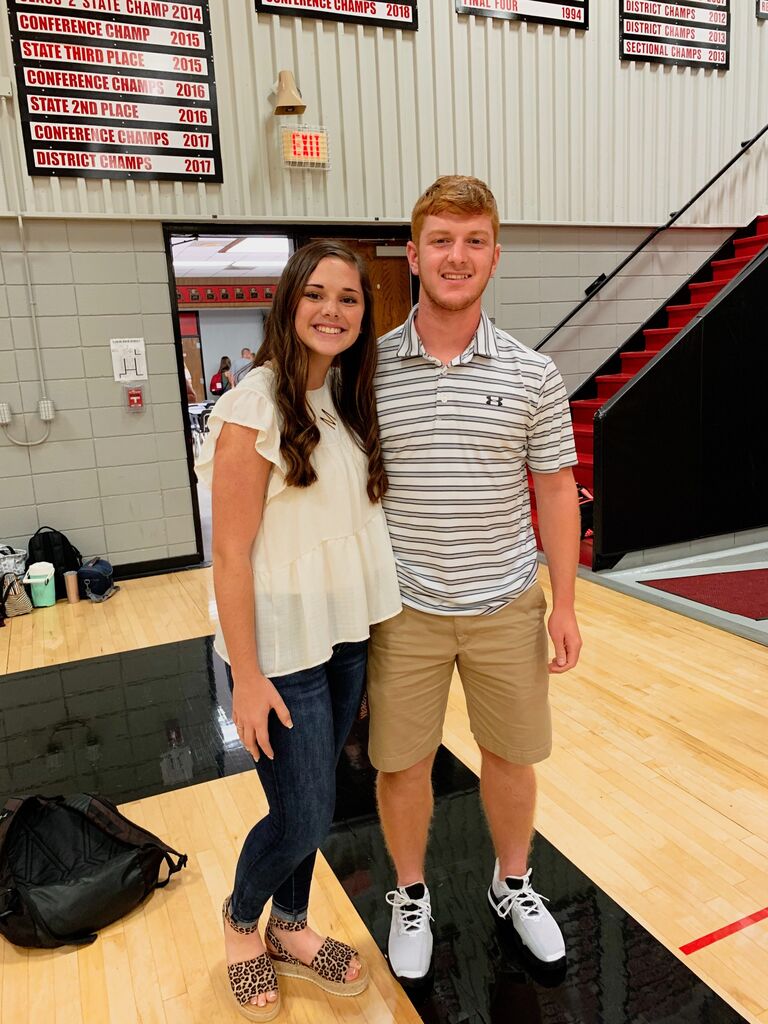 Maddie's first day of senior year & Case's junior year. Although Case is a year younger in school than Maddie, he is actually 3 weeks older than her.