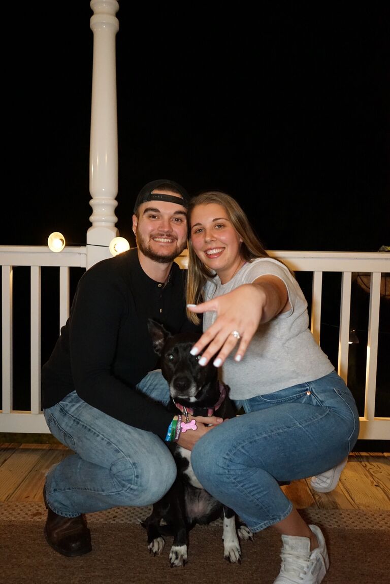 Matt (finally) proposed! We were at his grandmother's house on Lake Wylie, which is a very special place for us. Dev was completely surprised and this was a wonderful weekend spent with family and friends. 