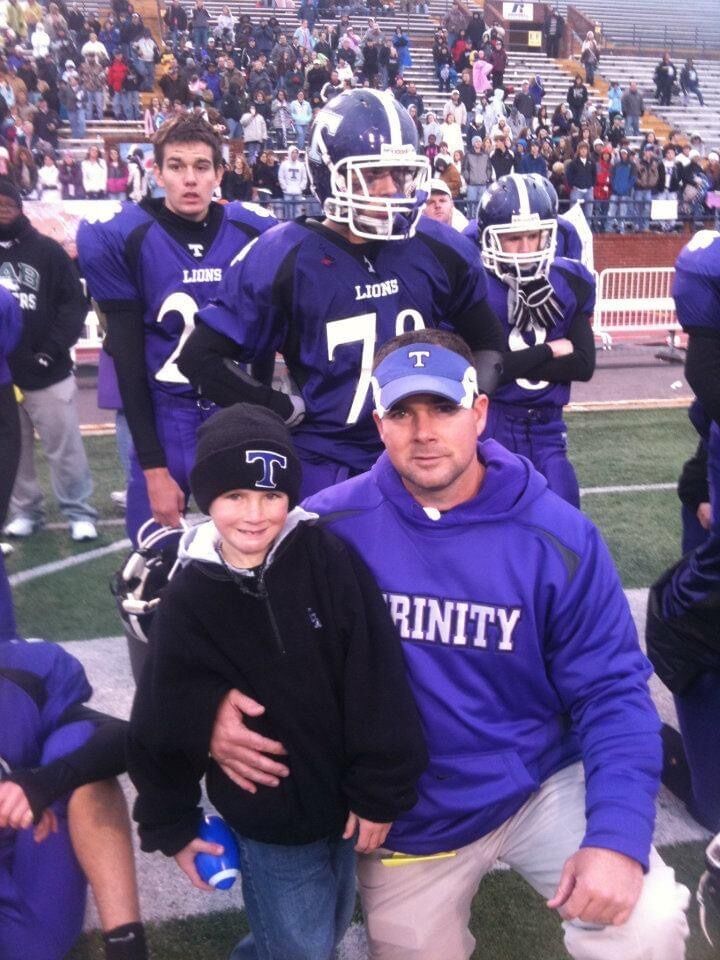 Throughout those four years, Ethan's dad, Coach Quinn, was our PE teacher! Our families have known each other well over 15 years. 