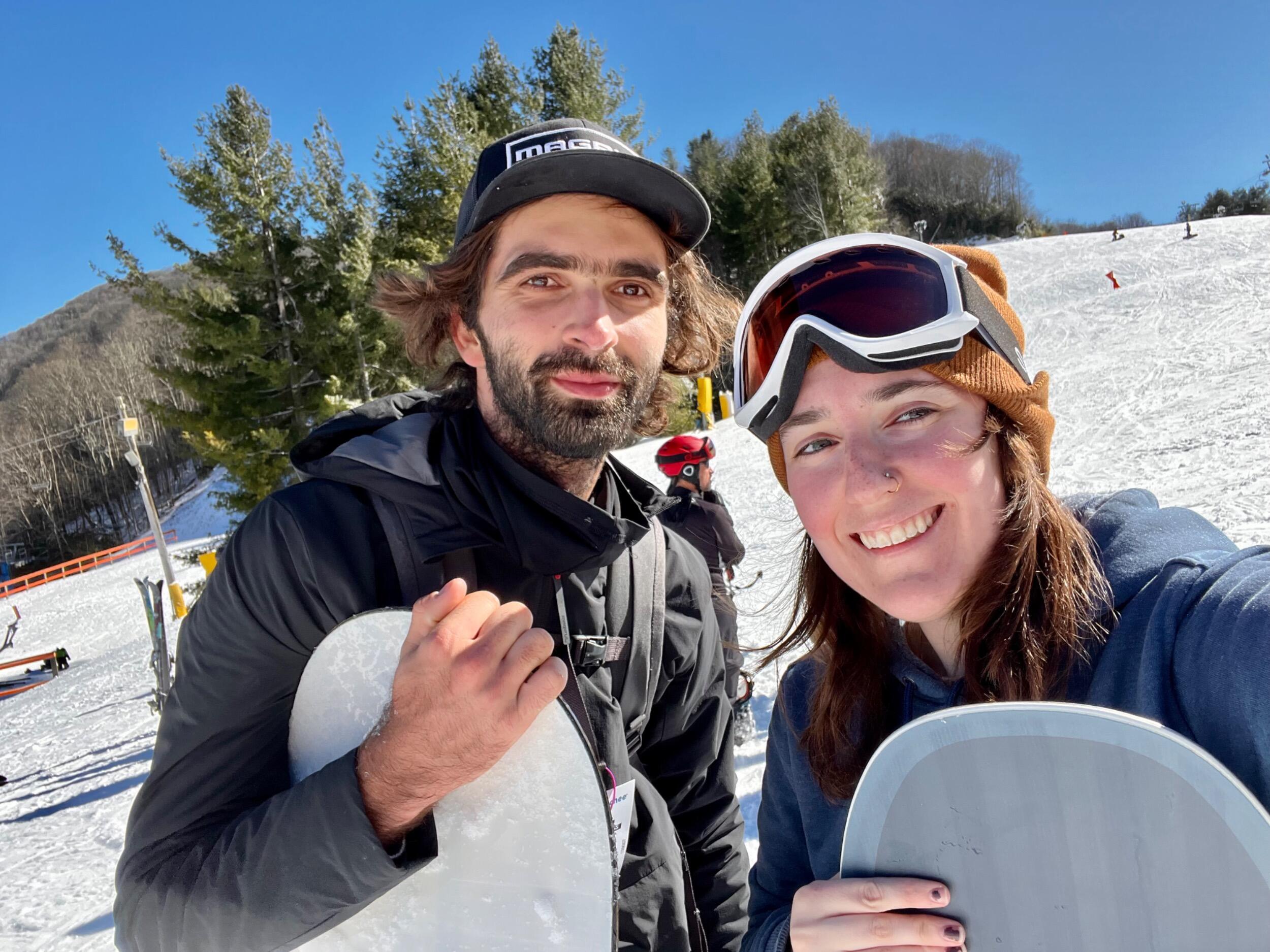 Snowboarding at Catalooche, NC