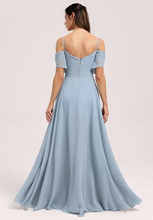 Celebrate love and friendship in the JJ's House Irune A-line Chiffon Bridesmaid Dress! Designed to complement any wedding theme with its elegant details and a flattering silhouette, this gorgeous outfit ensures you look stunning while standing by the bride's side on her unforgettable day.