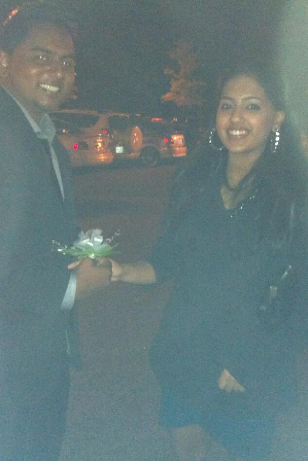 Our first Homecoming. I had no idea he was coming. I initially thought he said he could not, but he surprised during dinner time @ TGIF before homecoming. 