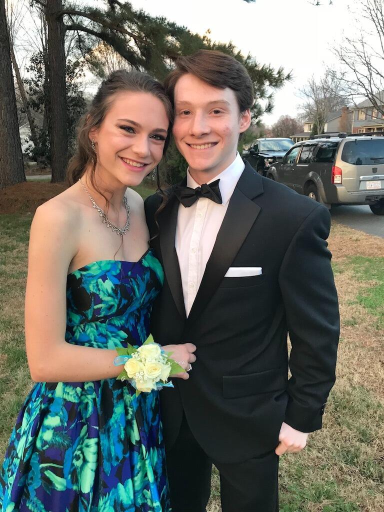 Olivia and Brandon met in their sophomore year at Hough High School through JROTC. Although they never really spoke until their junior year, Brandon had always been interested in Olivia, finding her very pretty. However, in junior year, Olivia and Brandon shared a chemistry class, where they started talking and eventually hung out outside of class. On February 11th, 2018, Brandon asked Olivia to be his girlfriend, and she happily agreed. 