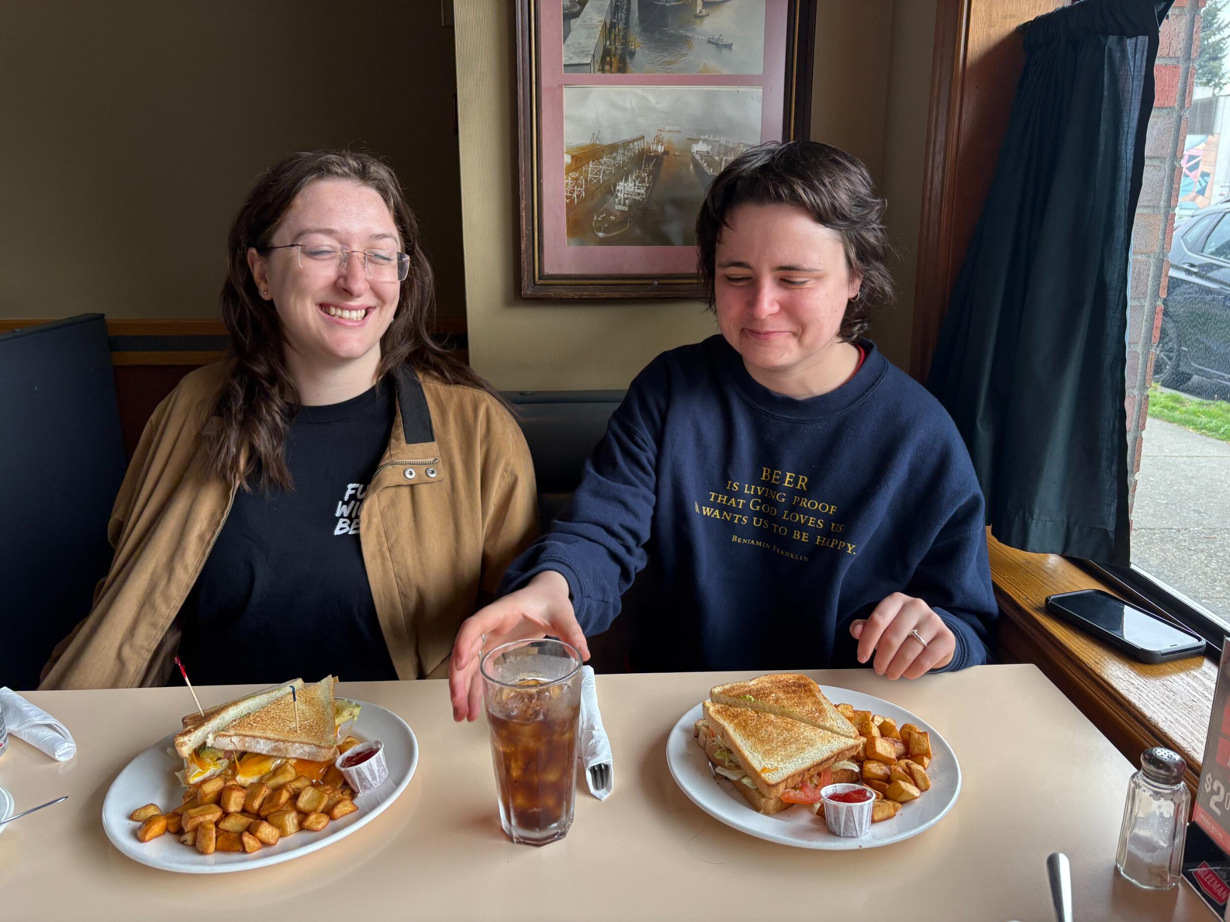 Princeton breakfast is the best greasy diner breakfast ever and it's right next to our apartment