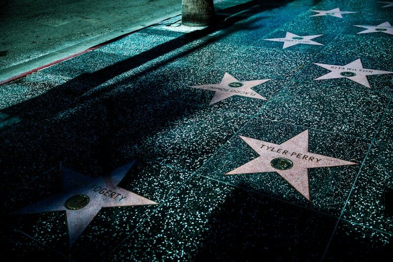 Oscar party idea - DIY walk of fame