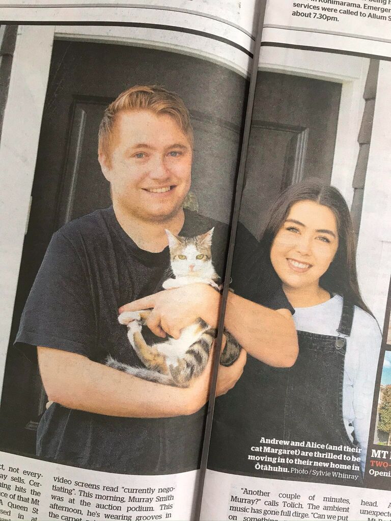 We bought a house! And insisted Margaret Mary be featured front and centre!