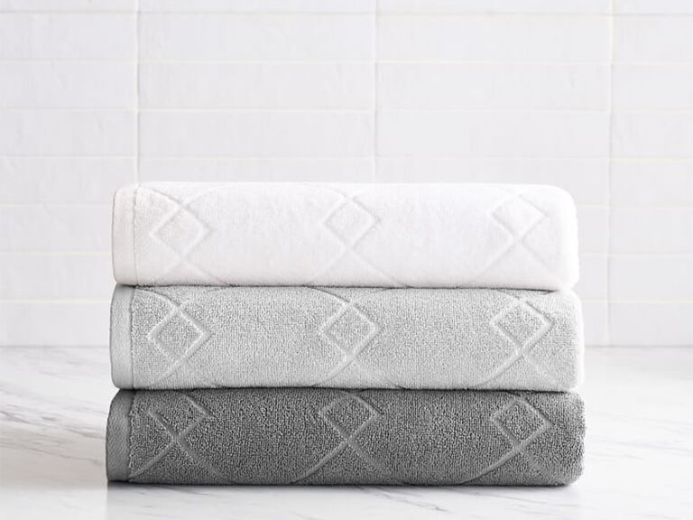 Shades of gray cotton towels