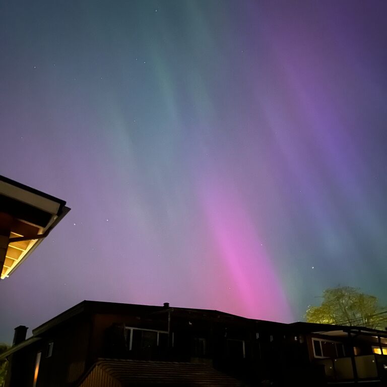 We witnessed the beautiful Northern Lights together for the very first time, right outside our home.
