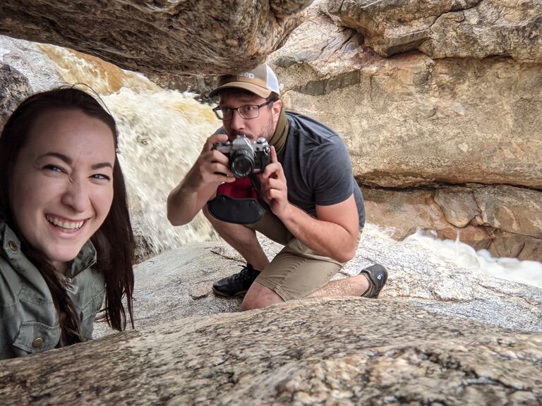 The world was still shut down, but Gavin and Amber spent time exploring the desert, going camping, and finding large rocks to climb and drive over. Gavin started working on his Masters degree while Amber entered the final phase of her Ph.D. These desert explorations and camping trips helped them both stay sane! 