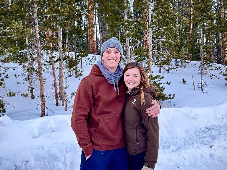 My first-time snowboarding! Had a couple mental breakdowns and huge bruises. If Tanner can make it through teaching me how to snowboard, he can make it through anything!