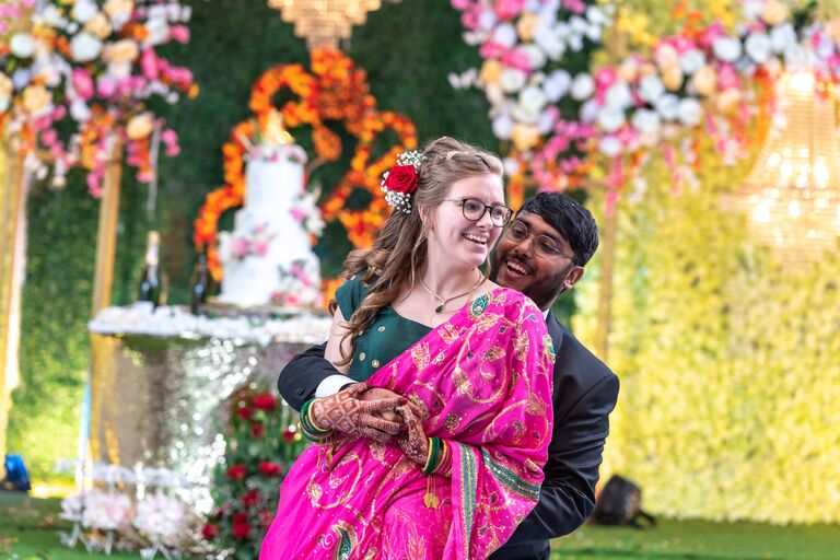 Dancing at our Mauritian wedding reception