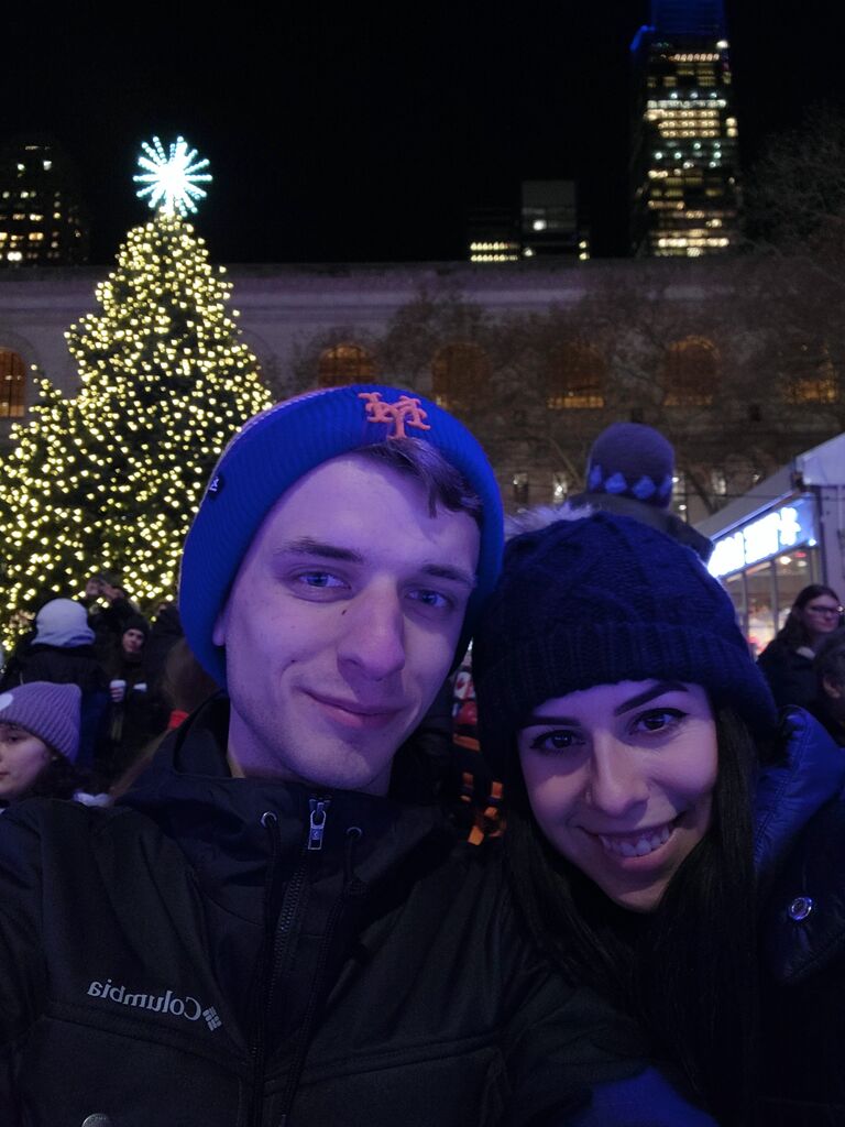 Exploring the Bryant Park Winter Village.