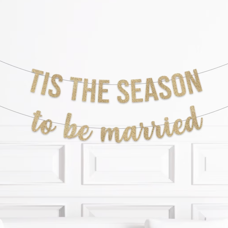'Tis The Season To Be Married' Christmas Engagement Banner