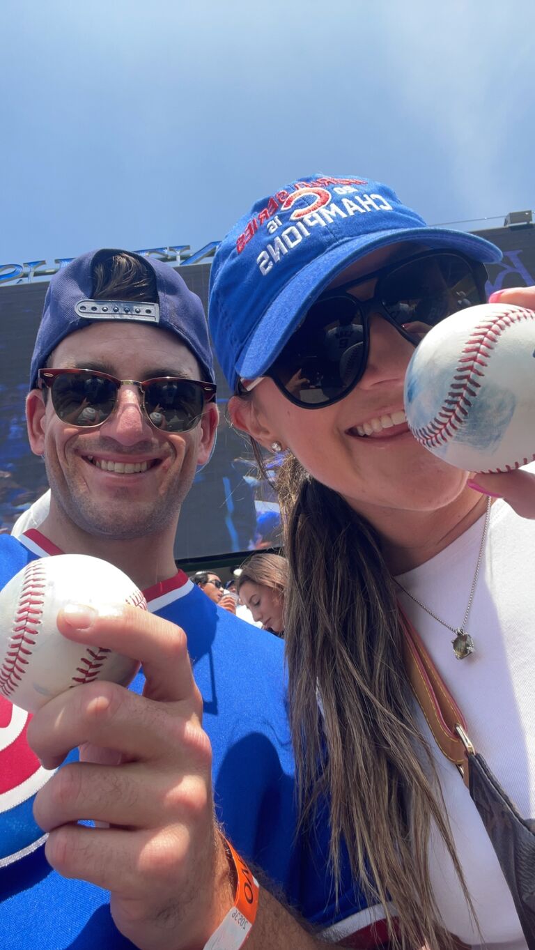 Snagged a few balls in the bleachers! βΎοΈ