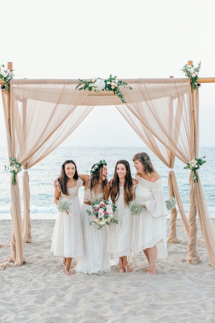 cream colored bridesmaid dresses