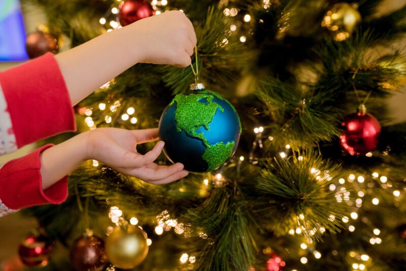 Christmas round the world party theme idea - ornaments
