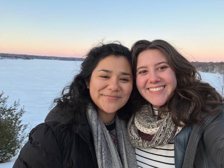 Michelle brings Rebecca to her hometown. Rebecca walks on a frozen lake for the first time and gets a lesson on cheese curds.