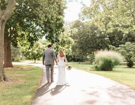 Delware married couple walking away