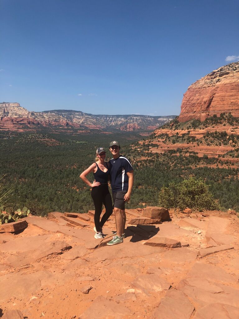 Then it was off to college! Ryan pursued a mathematics degree at Cal Poly, while Audrey went to Arizona State University for nursing. This was on one of our visits when we went to Sedona!