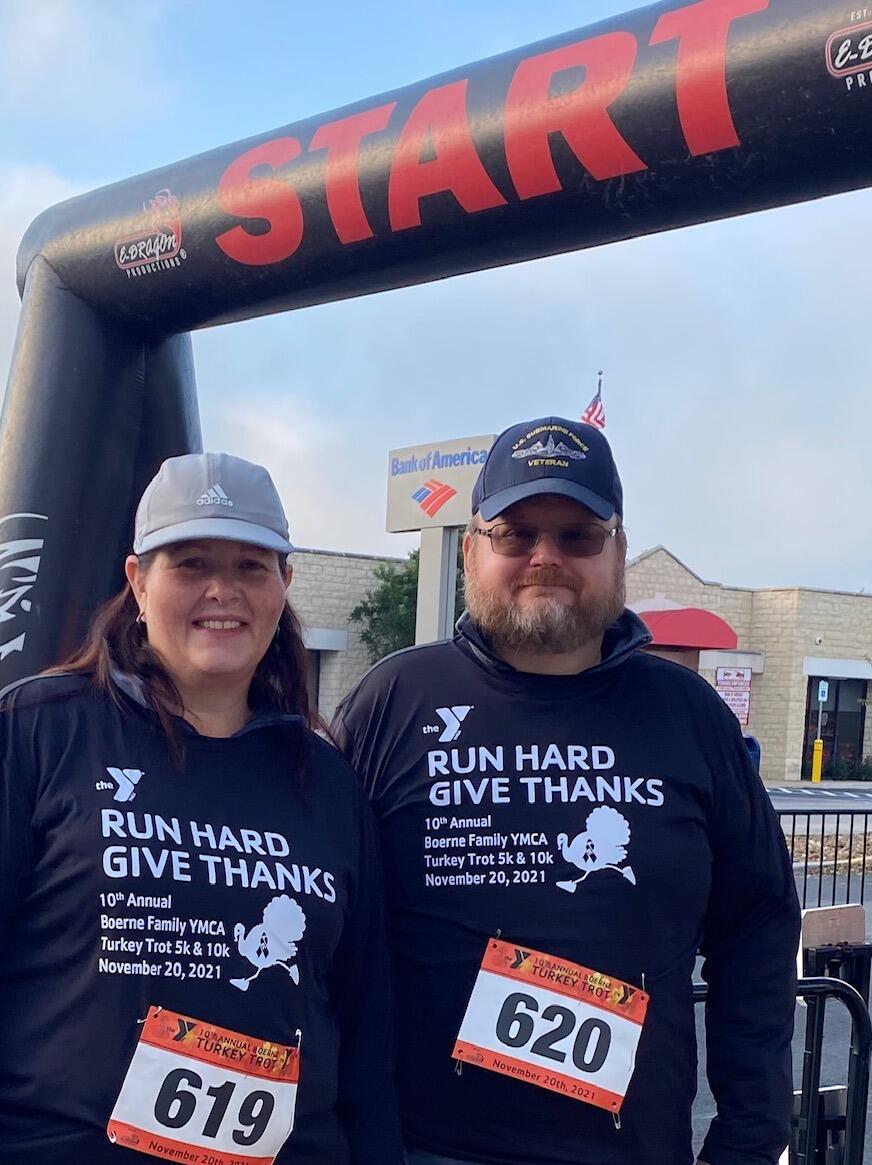 First 5K together, Turkey Trot @ Boerne, TX