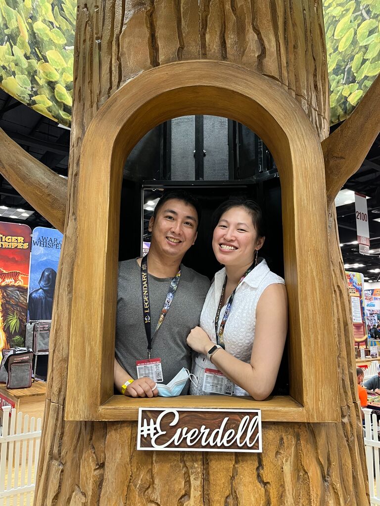 Our first GenCon! Gaming it up at the largest board game convention in the US. As our love grew, so did our board game collection....