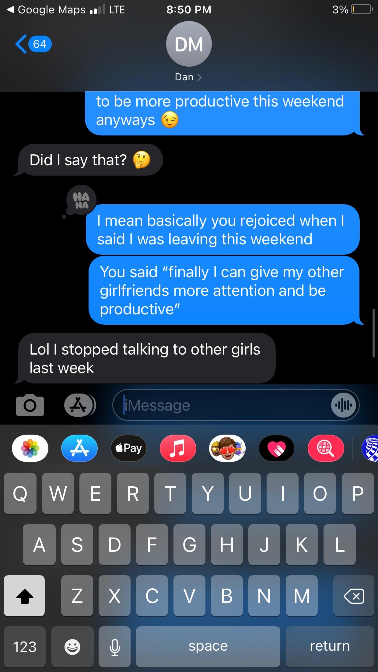 Dan stops talking to other girls!!!
