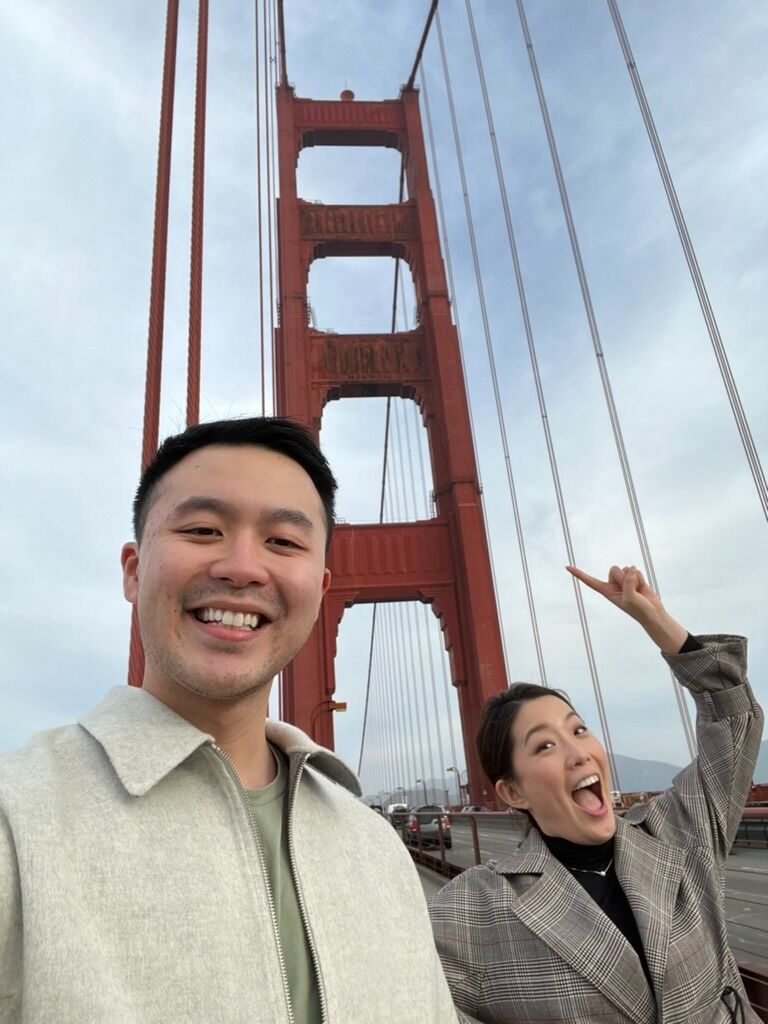 Golden Gate Bridge. First time in California together