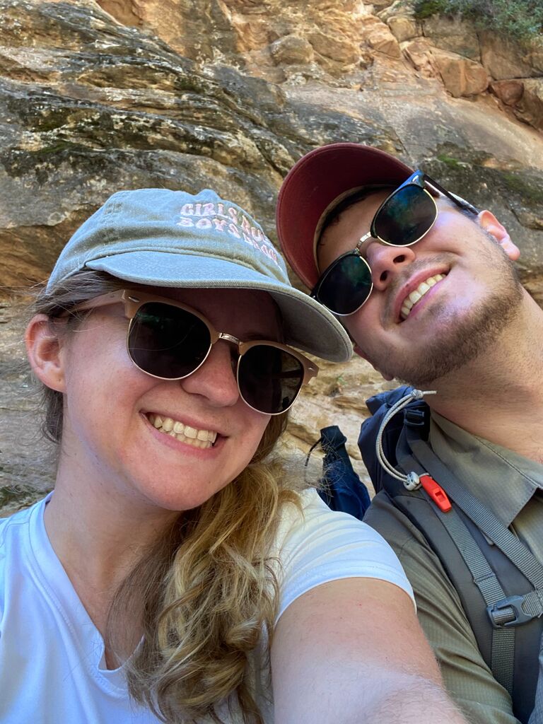 We hike the Narrows at Zion National park, a 16 mile overnight through hike, on almost zero hours of sleep after our red-eye was delayed. Never again!
