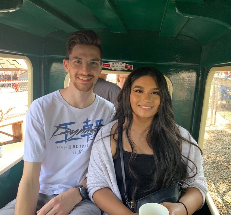 On the mini train at the Sandwich Fair