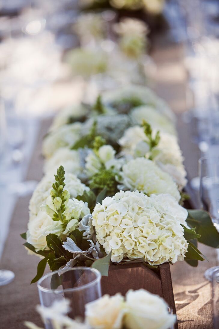 White Hydrangea Centerpieces