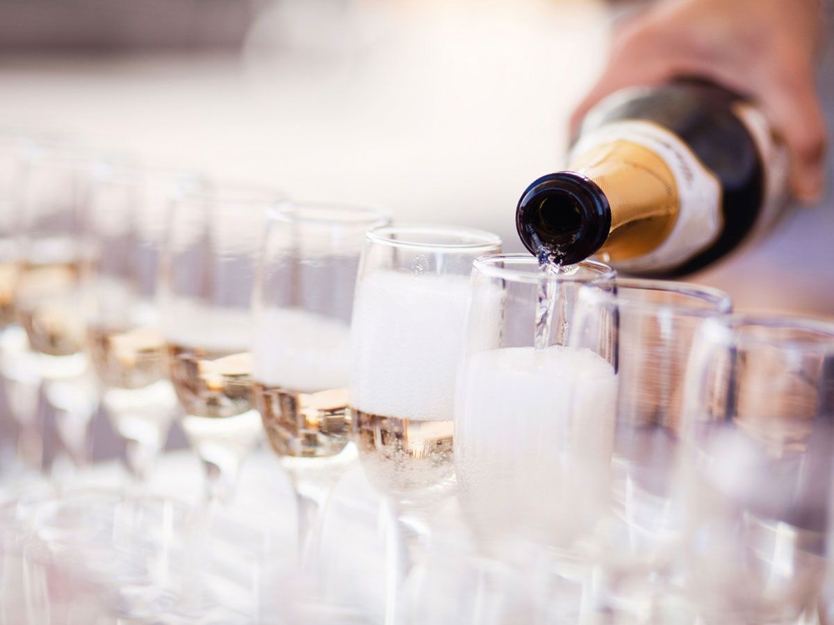 glasses of champagne