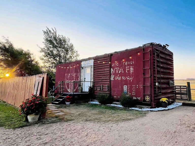 Front view of train car