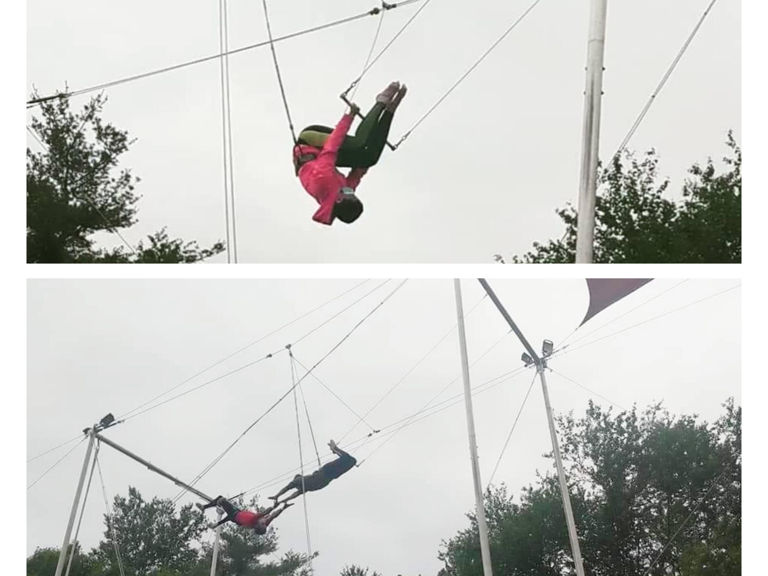Circus is Emily's thing, but when Chris wanted to try flying trapeze, it made for a great date night