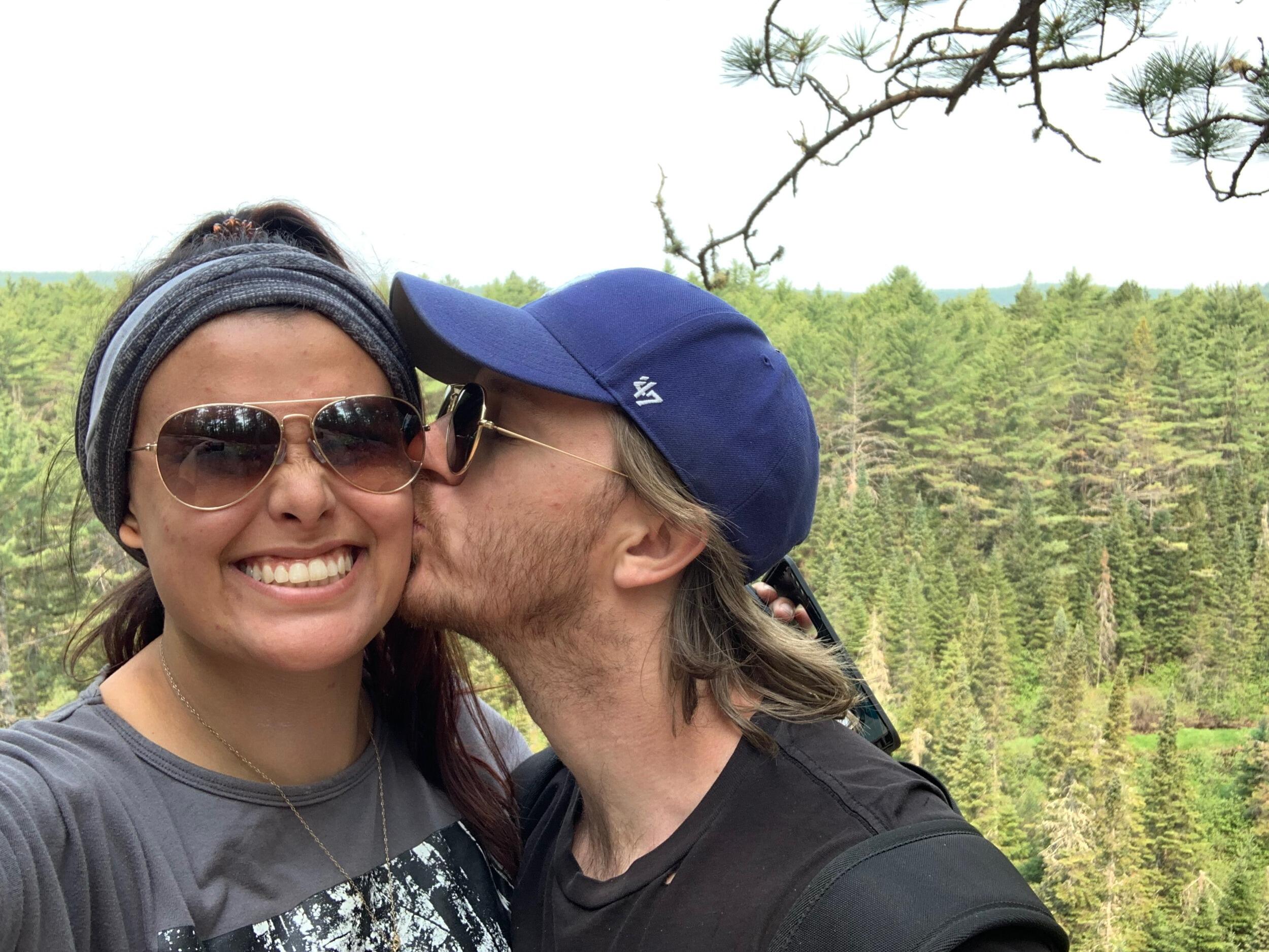 Our first anniversary, which we spent camping in Algonquin! And we did so many hikes together.  