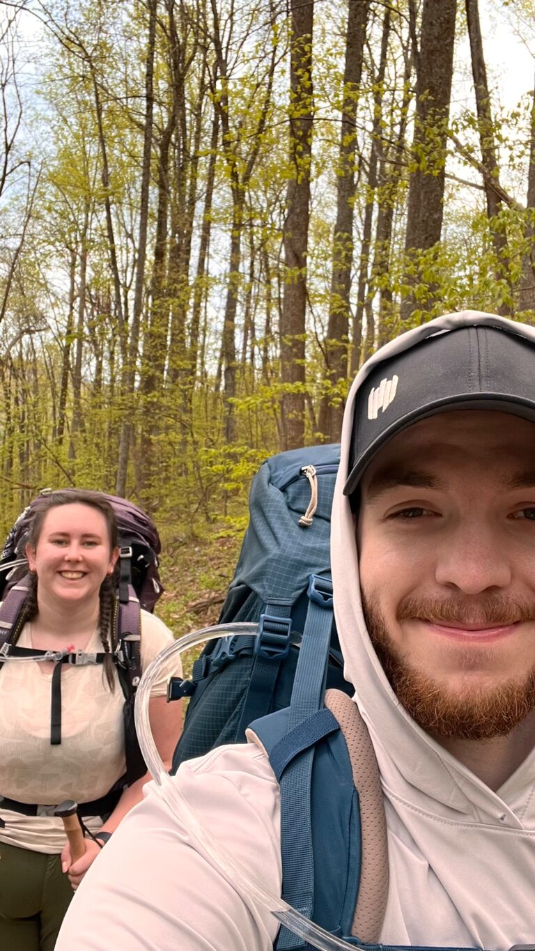 Our first backpacking trip together in Shenandoah National Park