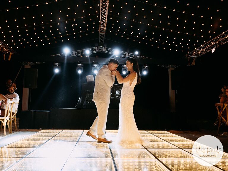 Erika Priscilla and Scott's first dance at their wedding reception