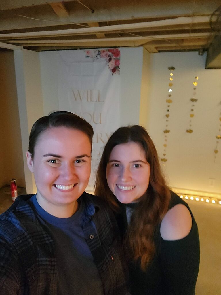 We had a pact that we would both propose to each other and Taylor started this off by decorating our basement room with memories we shared together.