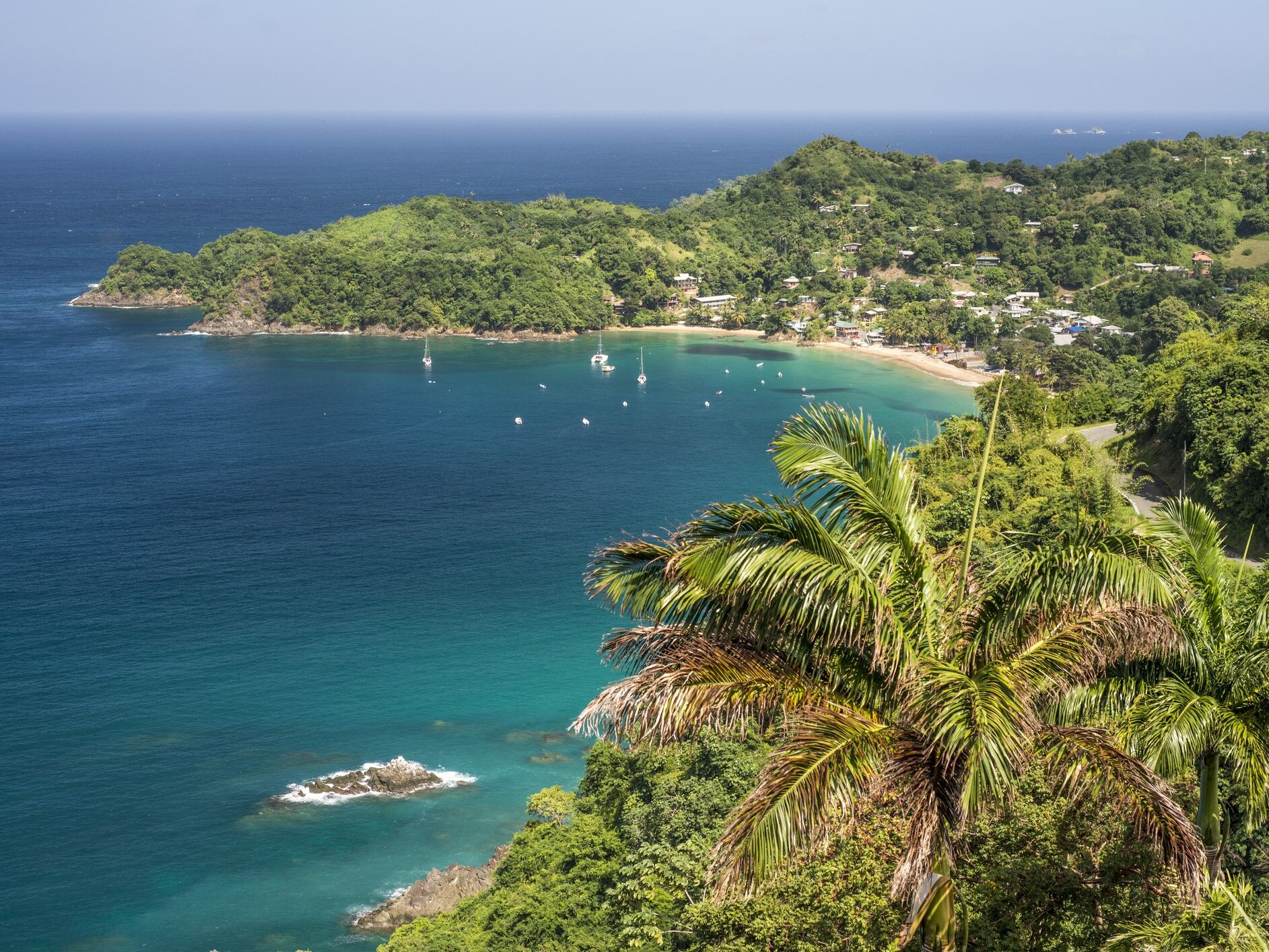 Stunning aerial photo of a beach in Trinidad. 