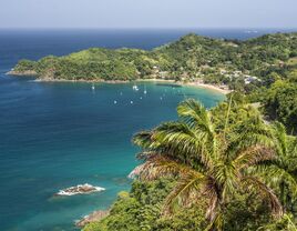 Stunning aerial photo of a beach in Trinidad. 