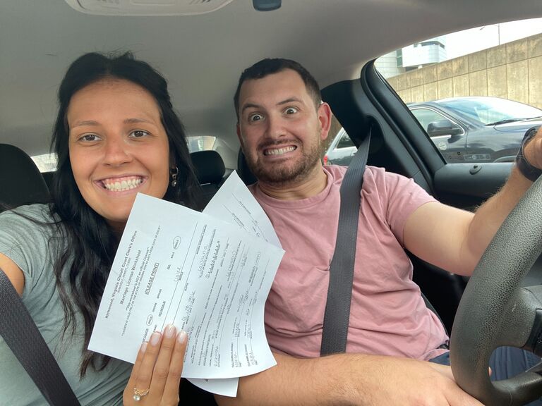 ....but then got legally married in the Richmond Courthouse