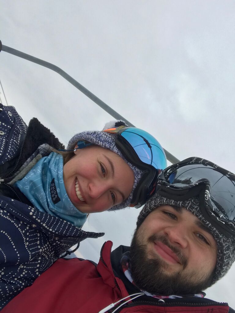 Their next adventure was a snowboarding trip to Okemo Mountain in Vermont. They spent the weekend shredding down the mountain and racing each other. The first trip of many!