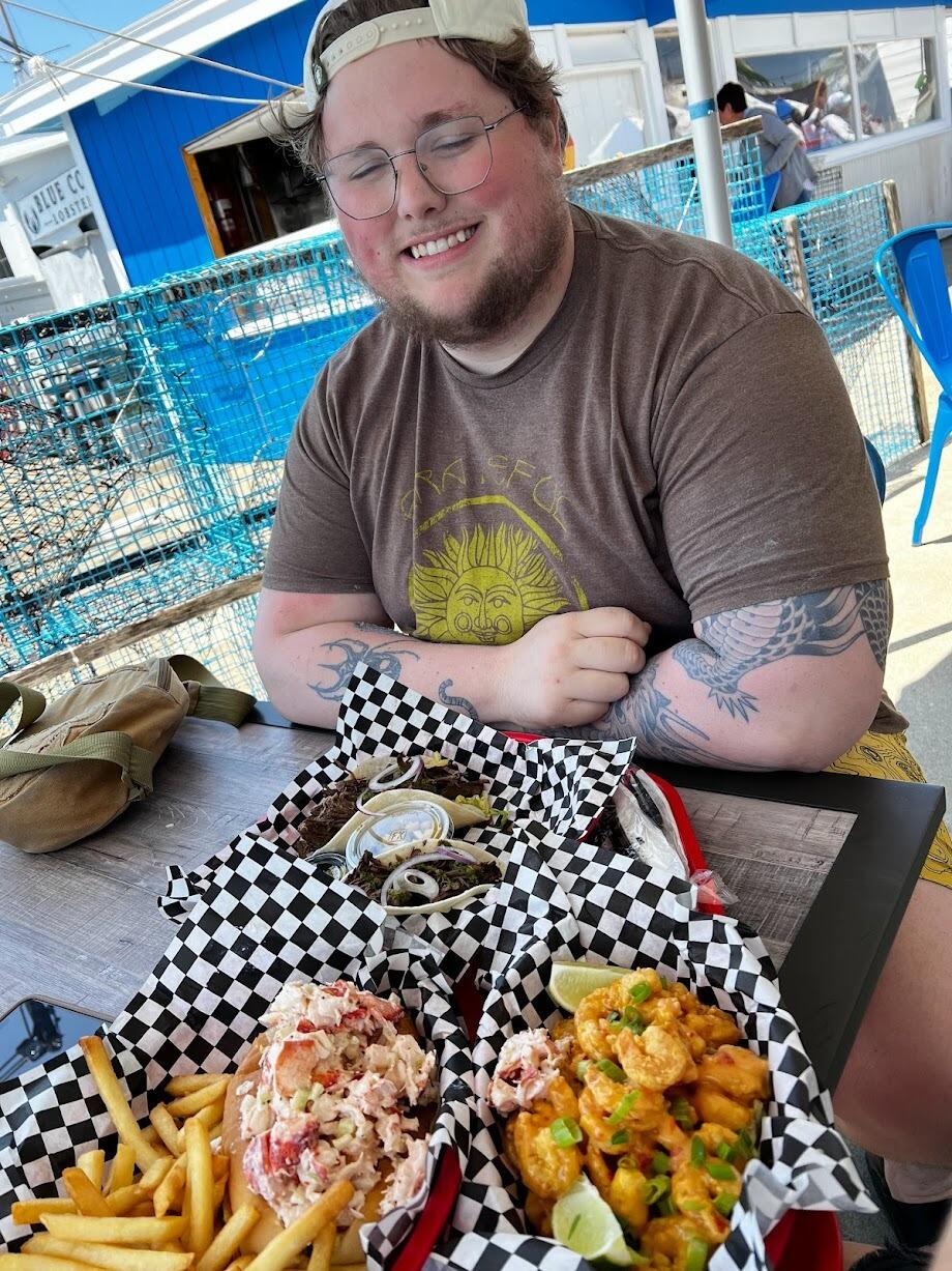 Partaking in local delicacies