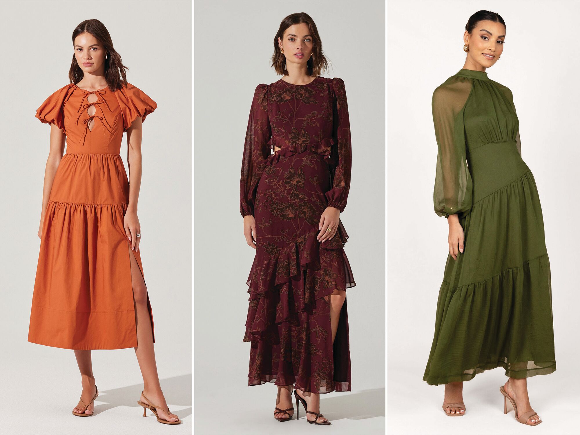 40 Fall Wedding Guest Dresses for September, October & November
