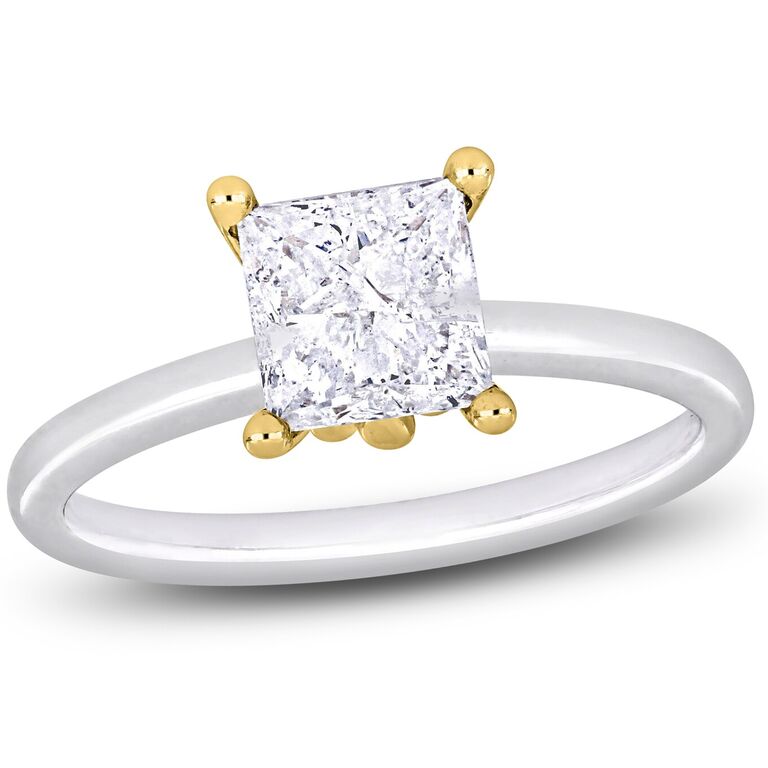 Diamond solitaire princess cut diamond engagement ring from Jared