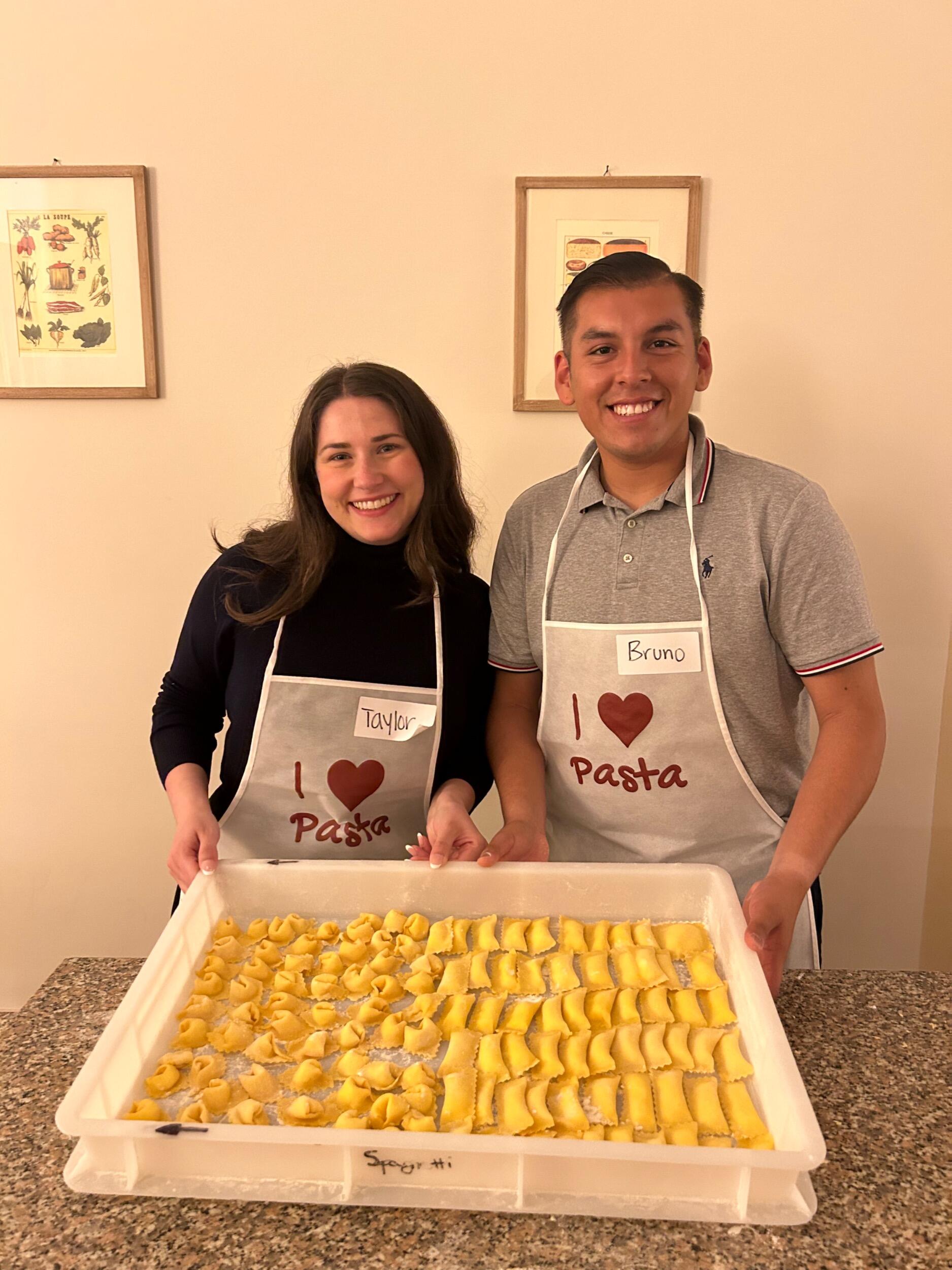 Our next stop was Florence, Italy! We went to a cooking class, where we learned how to make homemade pasta and chocolate salami, yummmm.