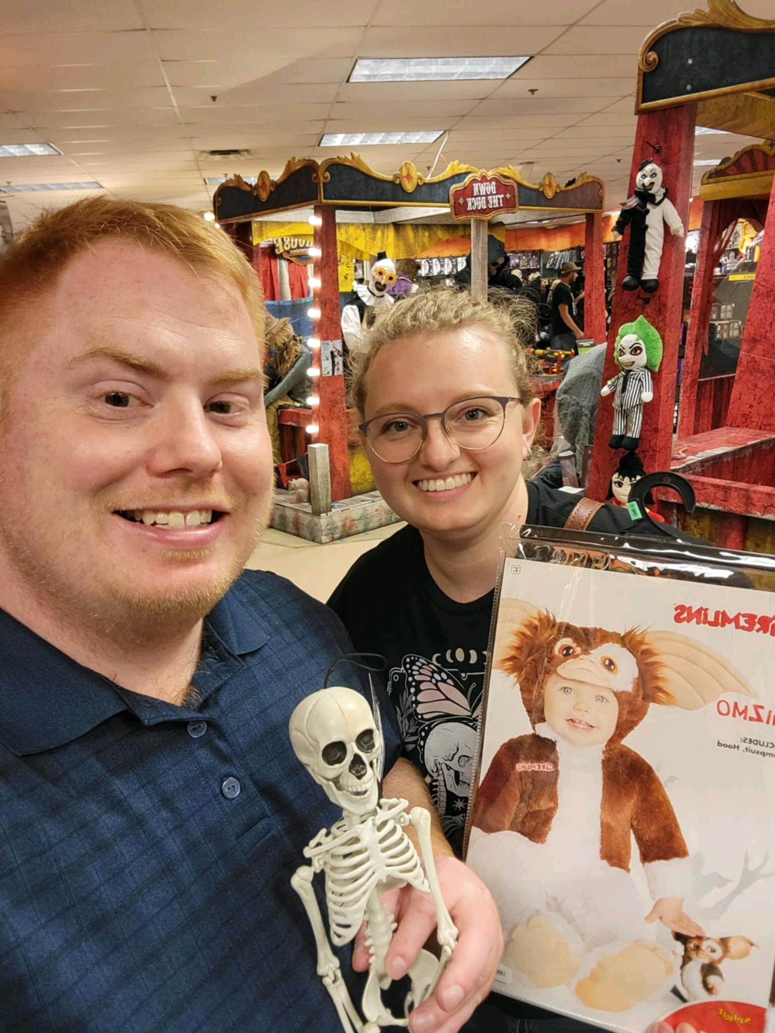 People thinking she was pregnant just because we held a costume. (She wasn't) 